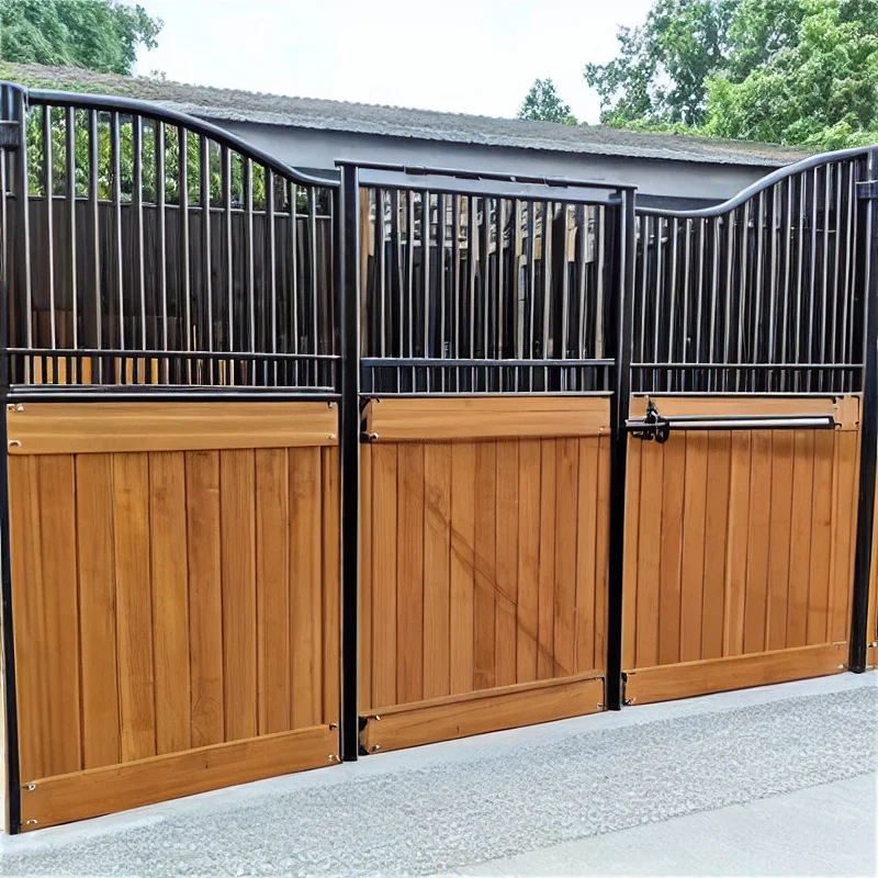 high quality Prefabricated galvanized Horse Stall bamboo stable door