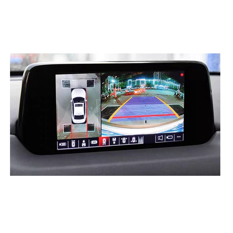 HD 3D LVDS 360 Around View Car Panoramic Camera For mazda cx5 2017-2020 Dynamic Trajectory Touch screen Car mode
