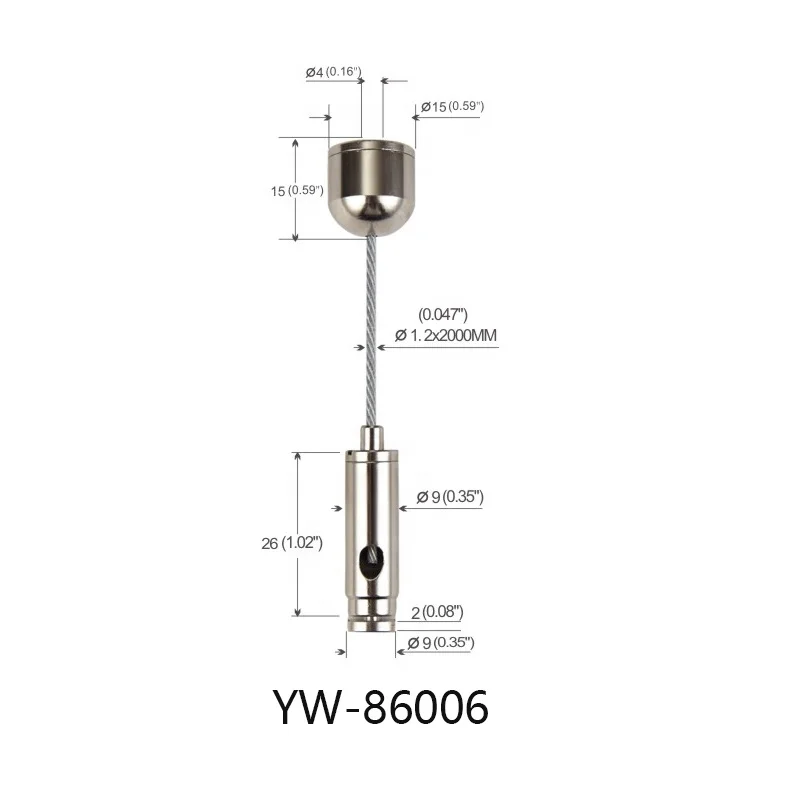 Quick installation led panel light wire rope Suspension Kit Flexible Luminaire System