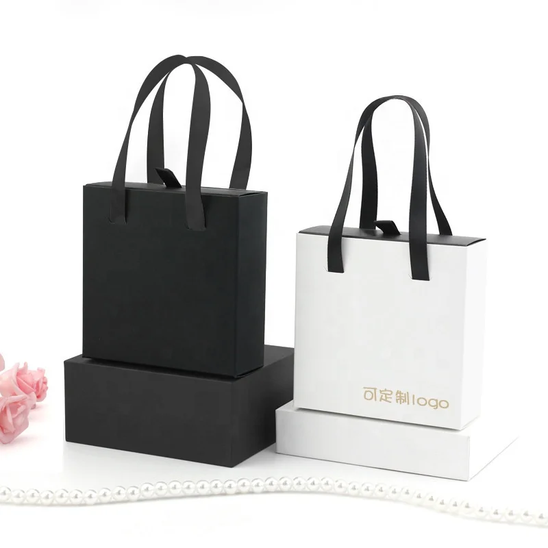 paper sliding drawer gift boxes colorful cute jewelry storage packaging box Gift Box Handle Necklace Jewelry Packaging