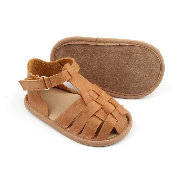 Shenzhen Wholesale Baby Summer Genuine Leather Infant Sandal Girls Shoes