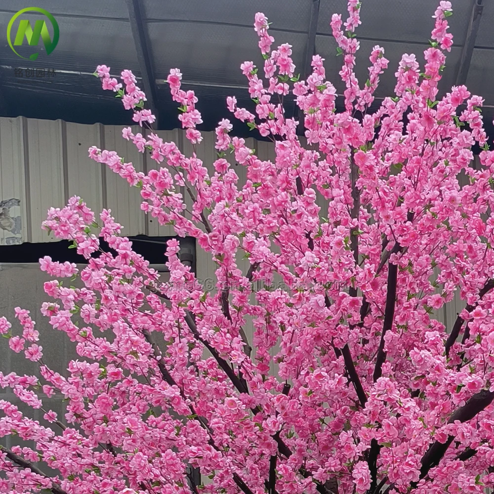 artificial peach blossom tree large artificial flower tree decorative trees for home wedding garden landscape