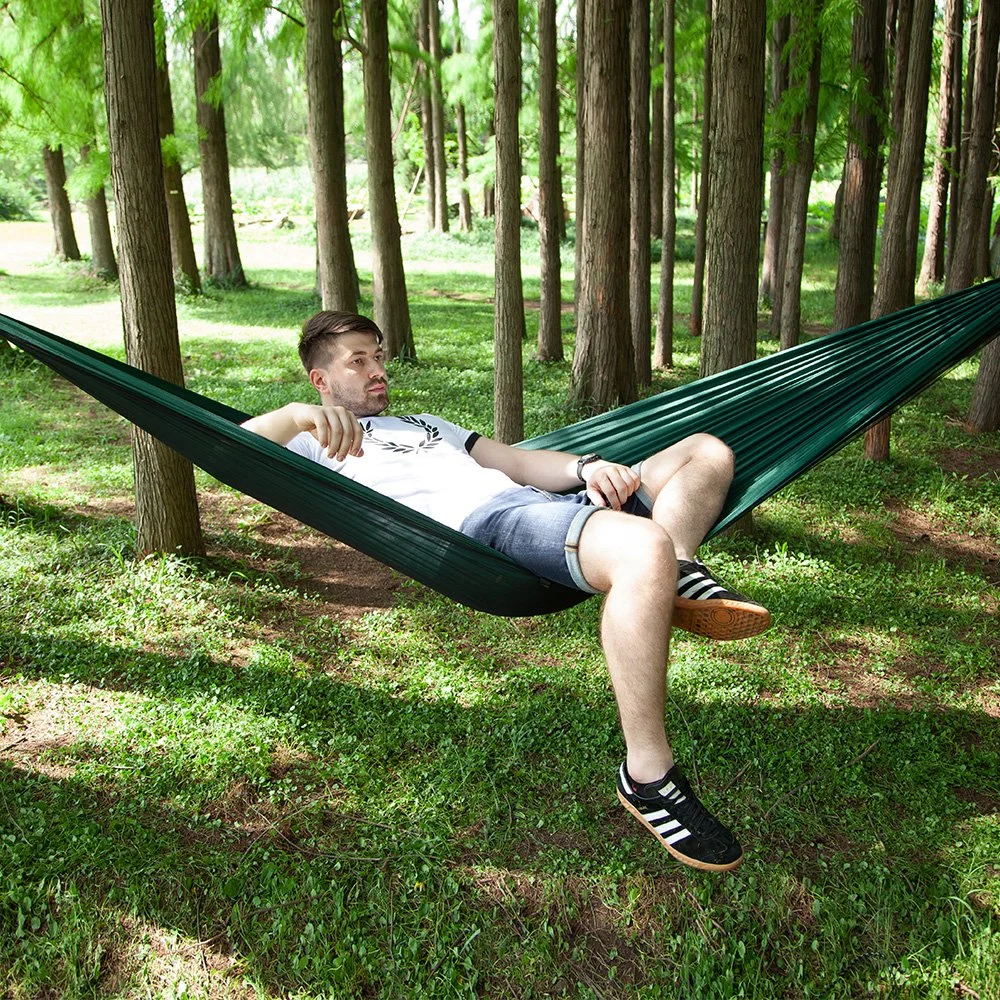 Premium Ultralight Diamond Bi-color Nylon Parachute Double Hammock USA Colorful OEM Logo Acceptable 300x200cm or Customer Size