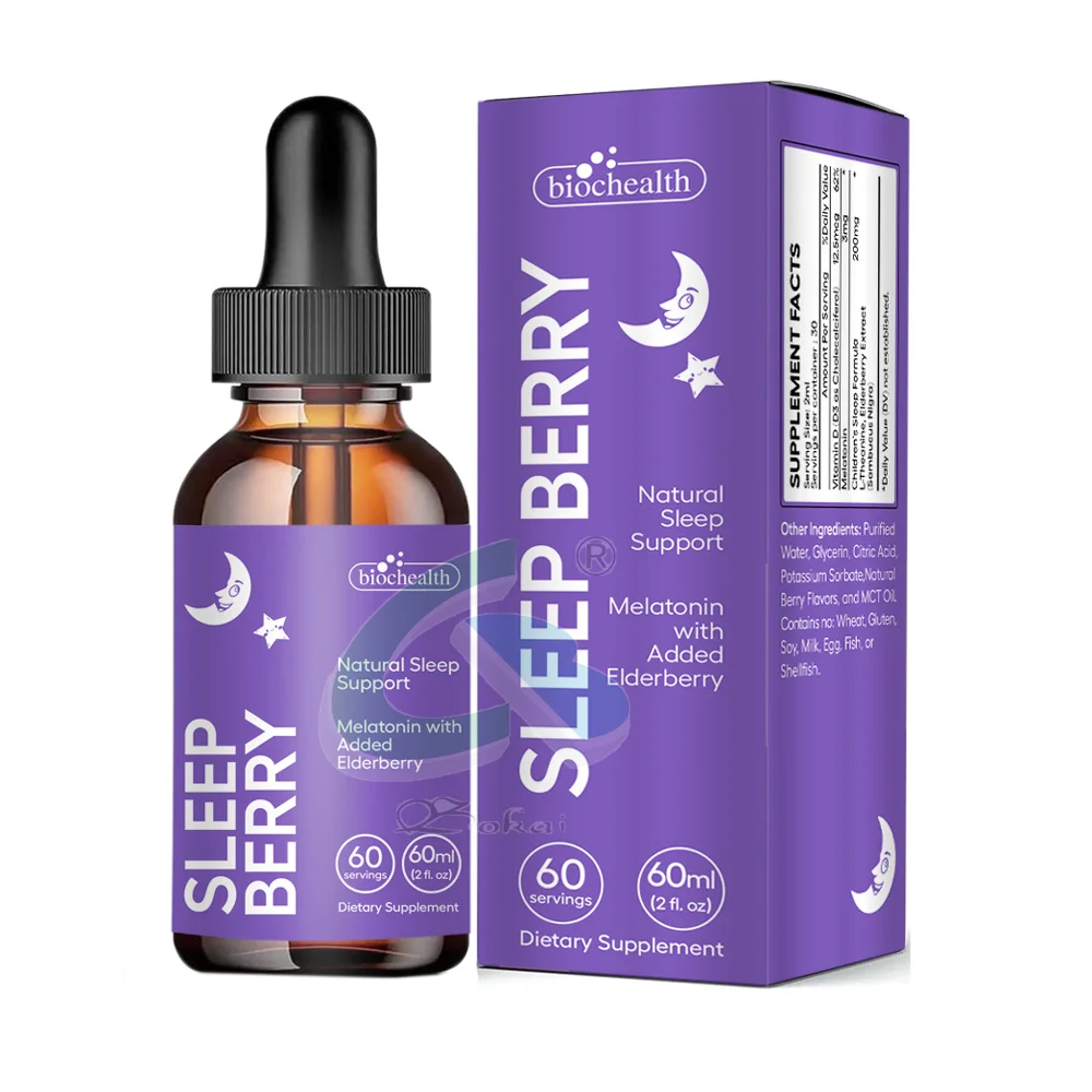 Biochealth Private Label Sleep Melatonin Drops Extra Strength Natural Sleep Aids Fast Acting Liquid Drops For Sleep Supplement