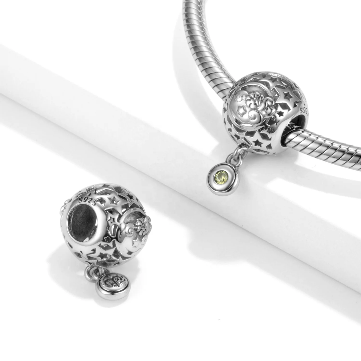 New Vintage 925 Sterling Silver Wisdom Aquarius Star Sign Zodiac Beads Charms fit  Women jewelry Bracelets DIY Twelve stars