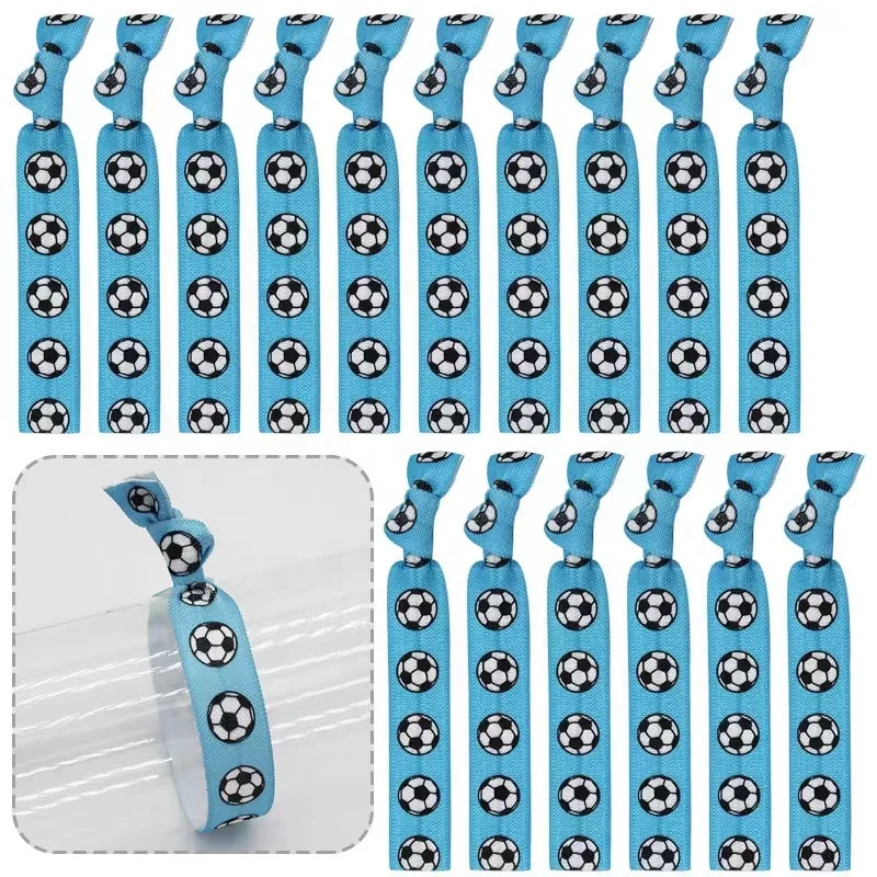 New Arrival Customized Sport Elastic Hair Band Women Girl 5/8 inch Logo Printed Football Hair Tie