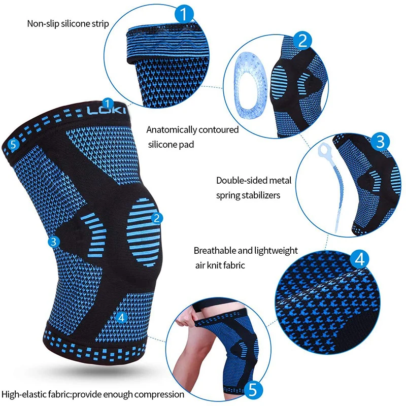 Best Selling Custom Logo Knee Support Brace Knee Pain Relief Sports Knee Pads