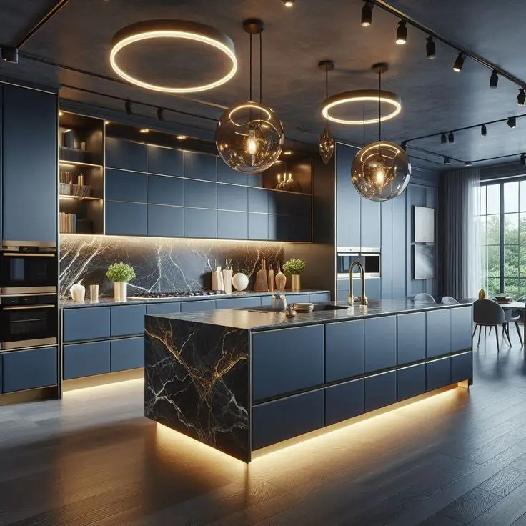 CBMMART Custom Matt Modern Island Designs White Cabinets Storage Wood Grain Kitchen Cabinet Kitchen Cupboard
