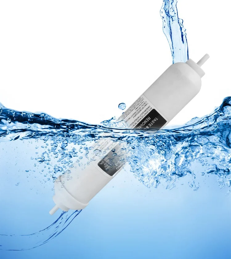 Korea type quick connect fitting water filter cartridge post inline carbon filter replacement for water dispenser T33 last stage