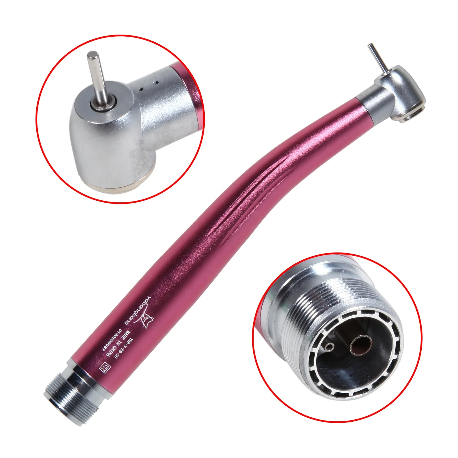 Hot Selling! Dental 2 Hole Standard Head Push Button Air Turbine High Speed Handpiece Pink Color fit NSK PANA MAX