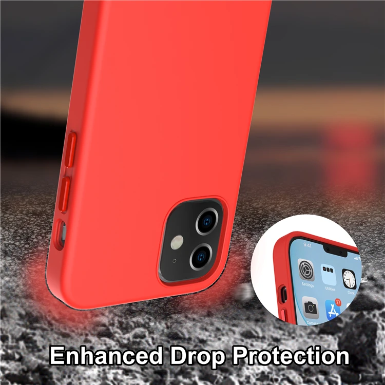  2020 НОВЫЙ 5 4 дюймовый защитный жидкий силиконовый чехол для телефона iPhone 12 Mini