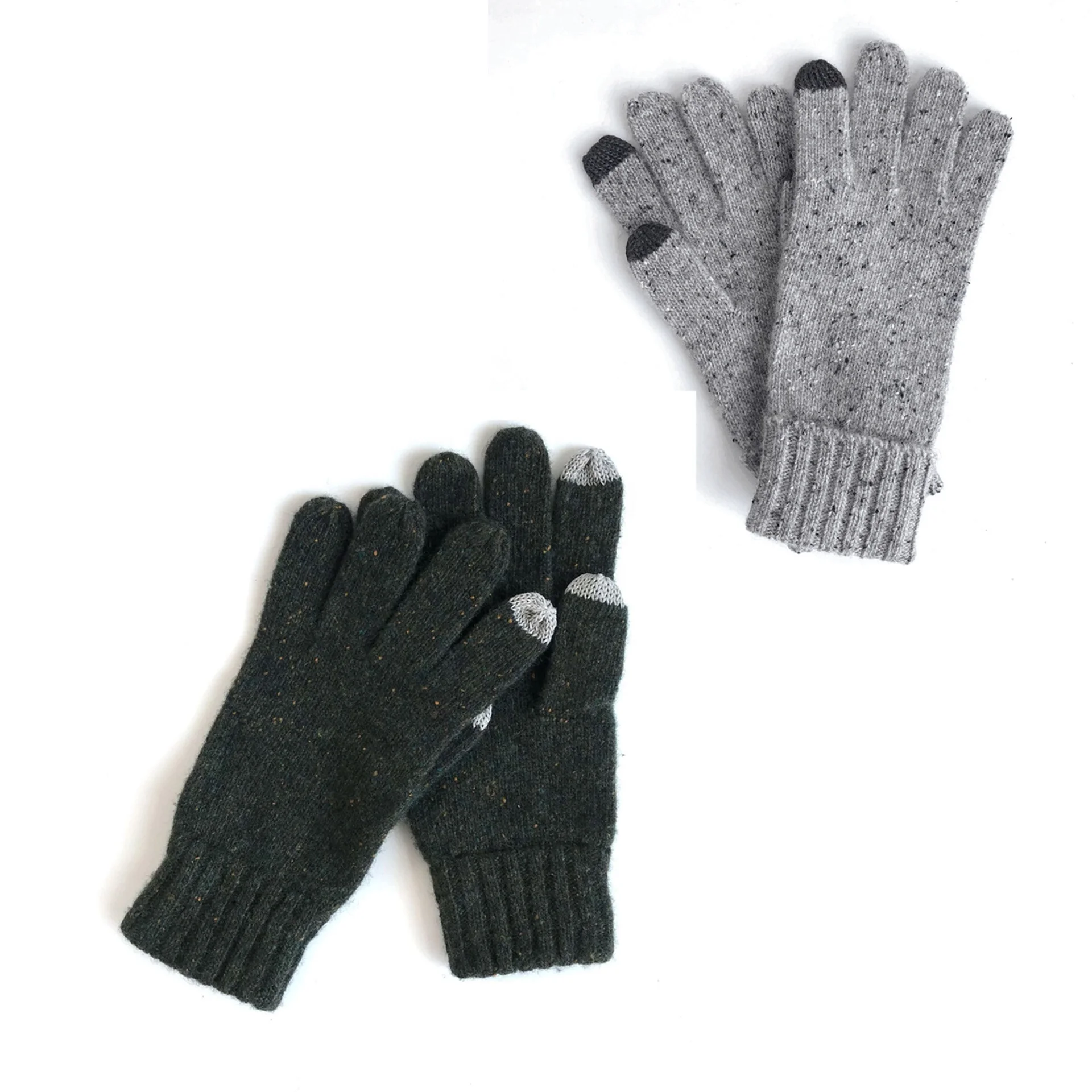 Custom Logo Warm Women Winter Knitted Luxury Knit 100% merino wool gloves