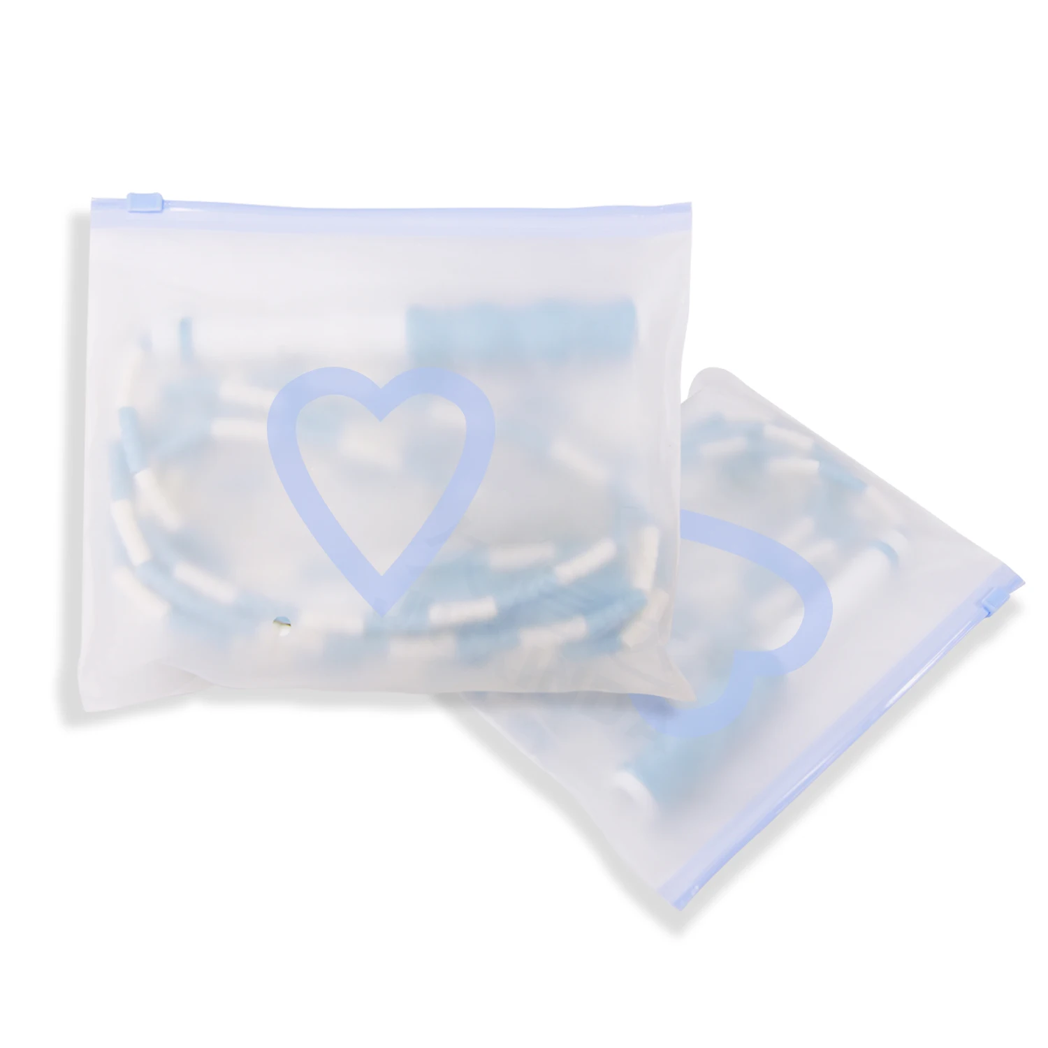 eco friendly clear  plastic package custom Offset printing GRS Recycled clothing packaging clothes bags zip lock frosted