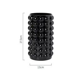 WONDER    Hot Selling Nordic living room flower dot glass flower vase black color flower vase wholesale