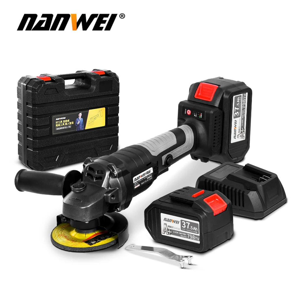 NANWEI 21v Electric Mini Angle Grinder and Drill Set 5 Inch 125mm