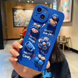 Luxury cute cartoon anime bear design 3D cell phone case cover for iphone 6 7 8 plus x xr xsmax 11 12 13 pro max