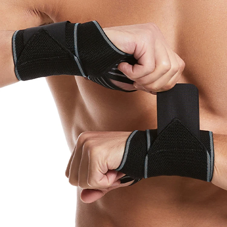 Custom Anti Slip Wrist Wraps Weight Lifting Wrist Straps For Fitness