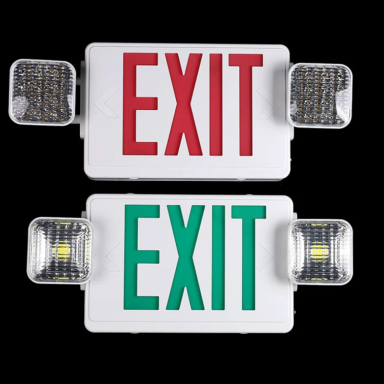 Exit Red Fire Led Emergency Light Double Head Light Exit Indicator Exit Sign Warning Guidance Fire Safety Signs