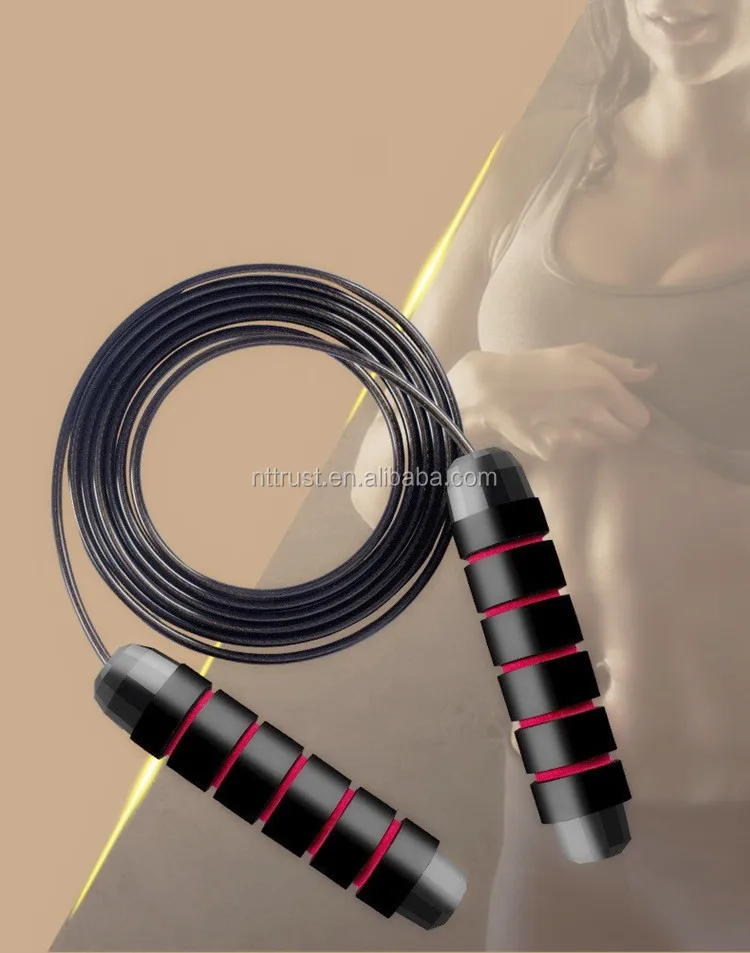New Design Steel Wire adjustable Fitness Sports handle Jumping Skipping Rope