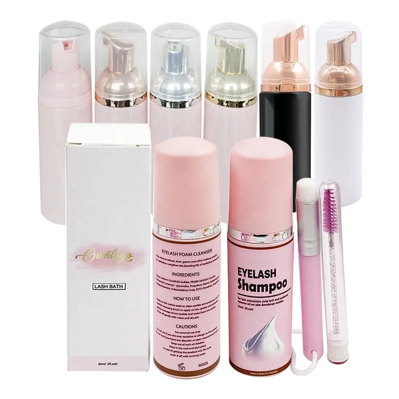 30ml 50ml 60ml DIY Editable Lash Cleanser Label Templates Lash Foam Labels Sticker