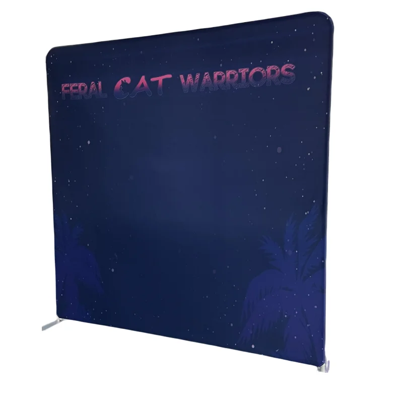 Factory Direct Custom Portable Pop Booth Advertising Display Stand Indoor Exhibition Wall Banner Tension Fabric Trade Show