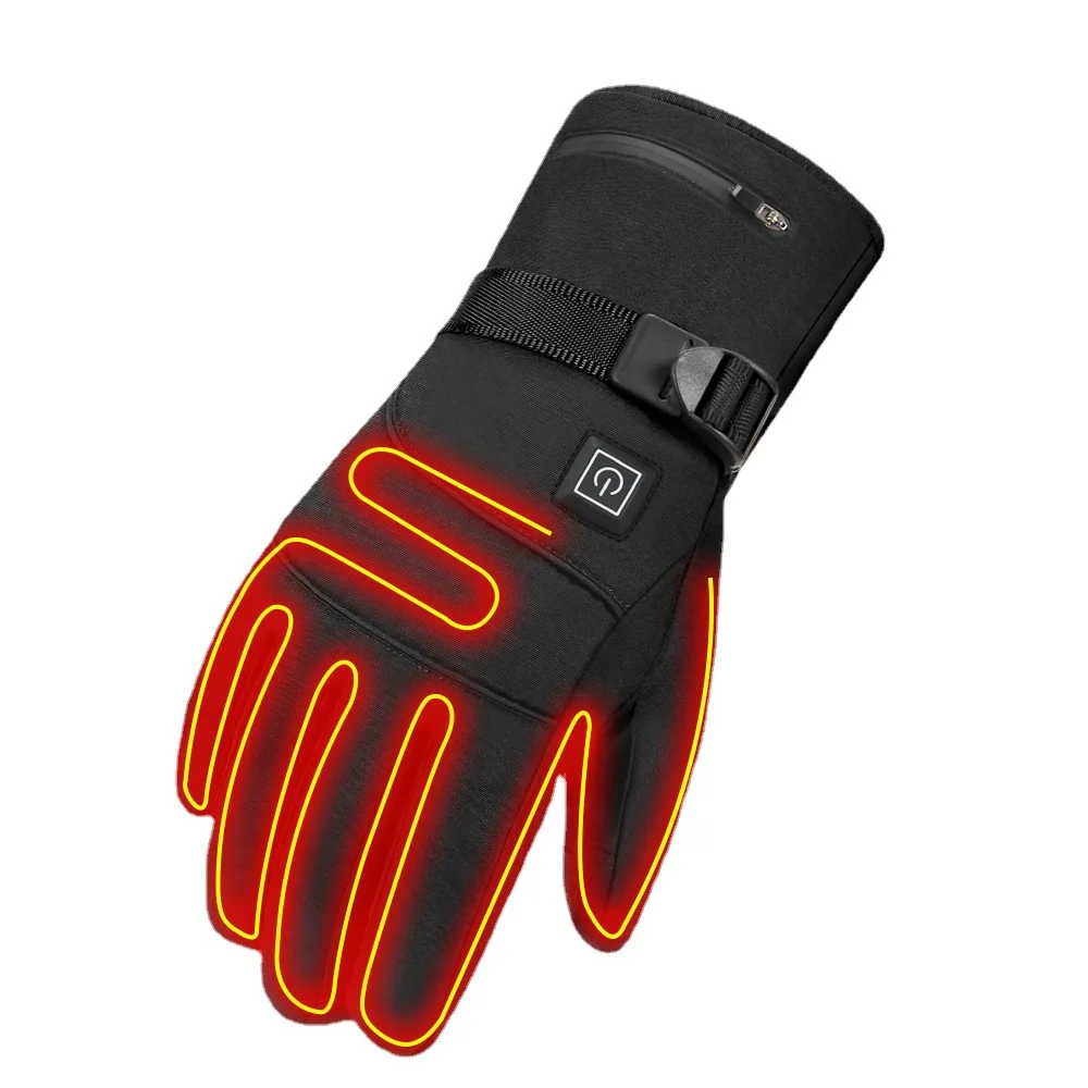 Outdoor Sports Thermal Gloves Winter Electric Battery Rechargeable Heated Gloves for Motorcycling Skiing Snowboarding