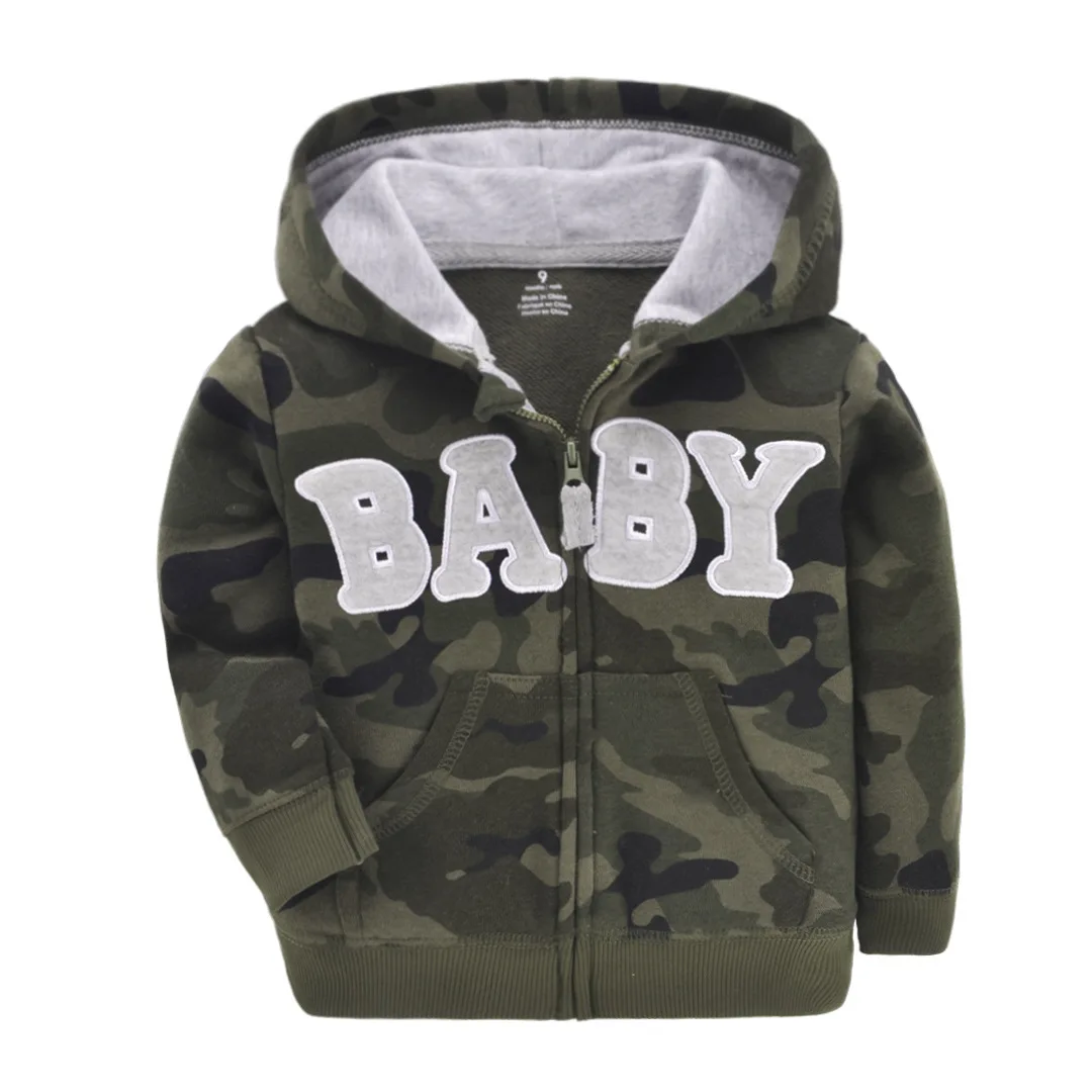 Baby boy jacket hooded with zipper cute jacket outwear