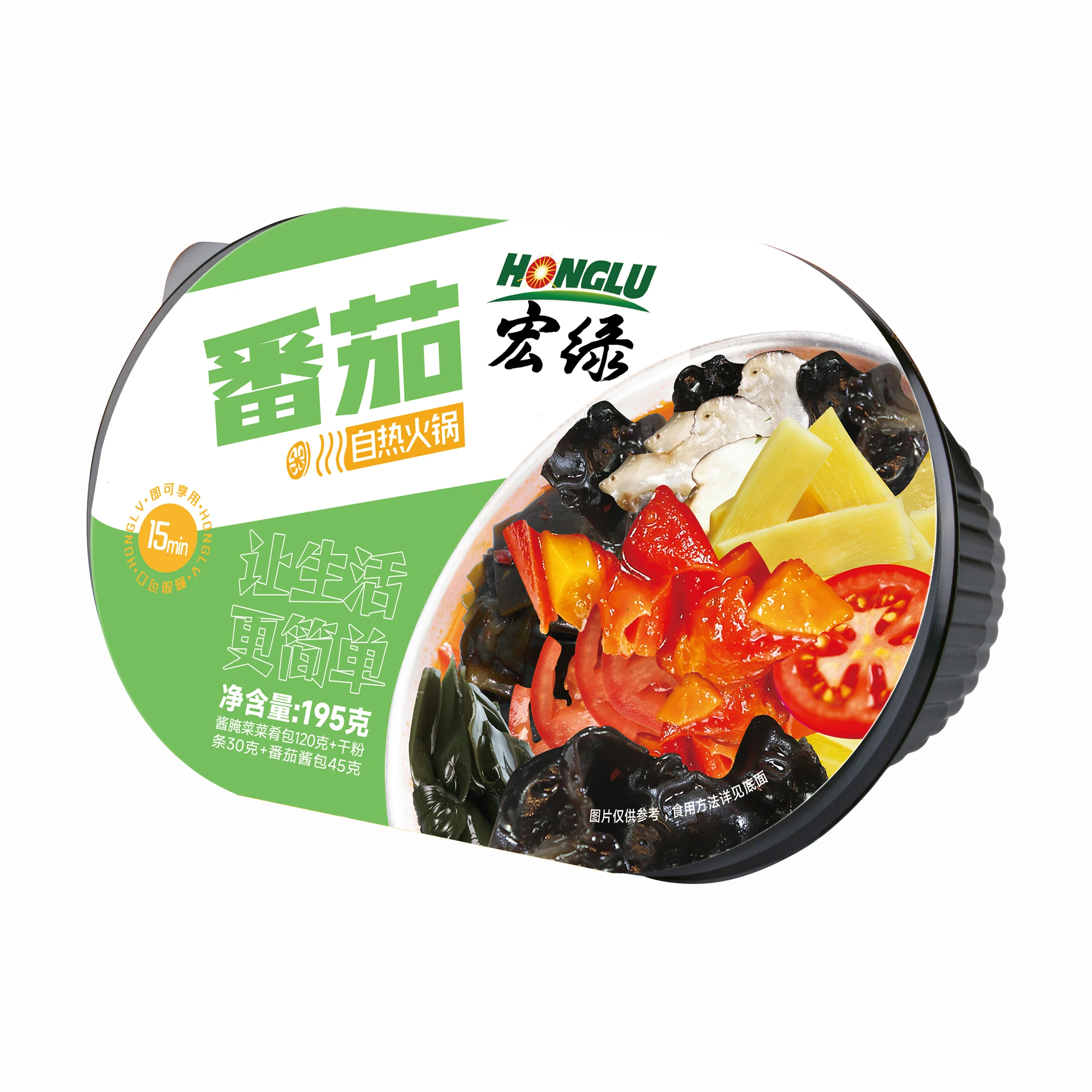 Tomato self-heating hot pot snacks wholesale instant ramen noodles exotic snacks