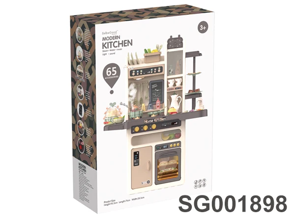 2024 63CM fashion simulation boys kitchen table play set for kids toddlers cooking pretend game toy