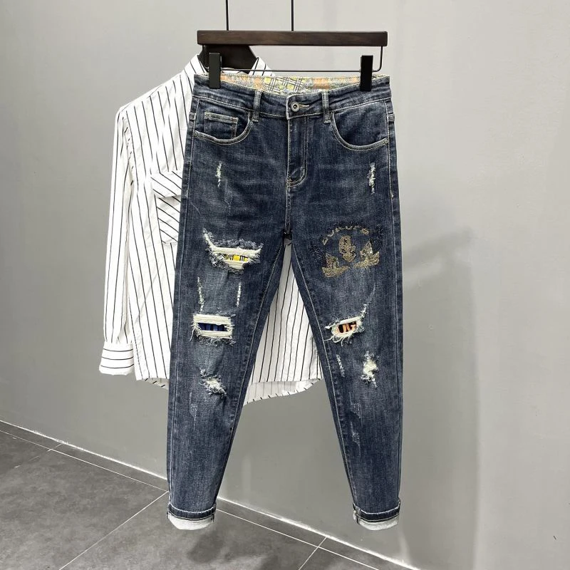 loose fit jeans  high street jeans denim men men jean custom clothes man