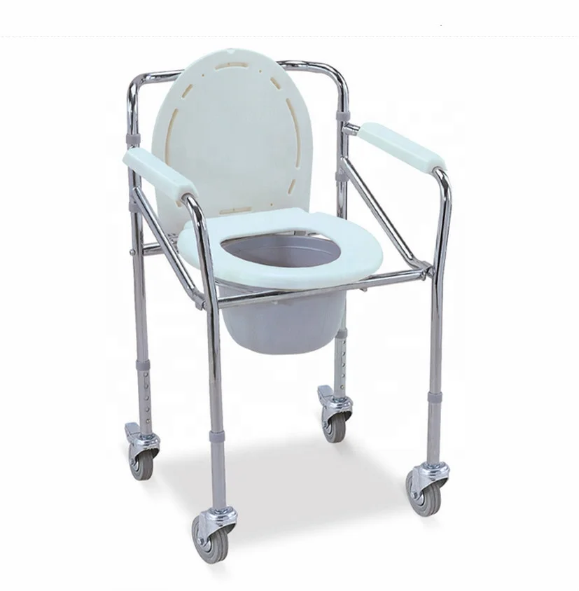 patient toilet chair potty chair adult with castors foldable RJ-C696