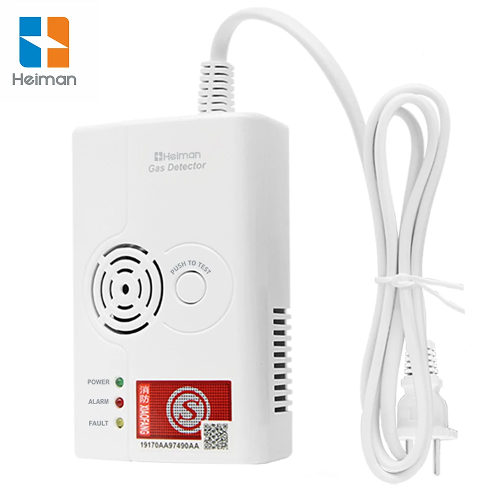 fire safety independent gas leakage detector alarm AC220V or 110V gas detector leak alarm