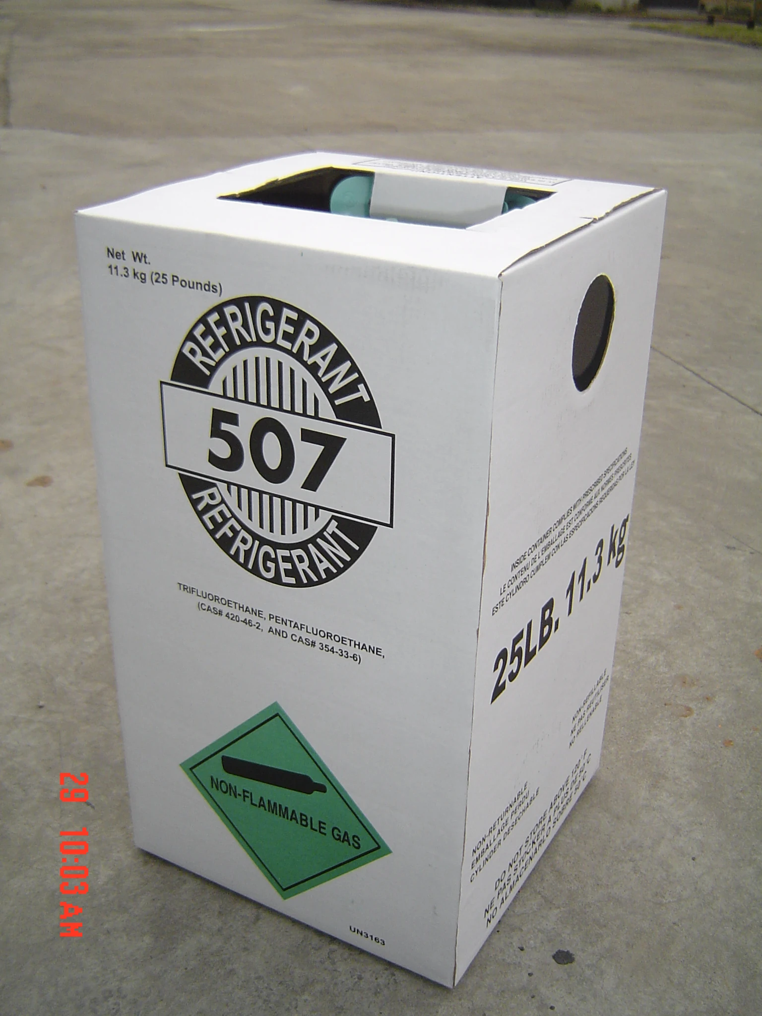 99.9% Purity R507 Gas Hydrocarbon Derivatives Cooling Refrigerant Gas For Car Care Auto Air Conditioner