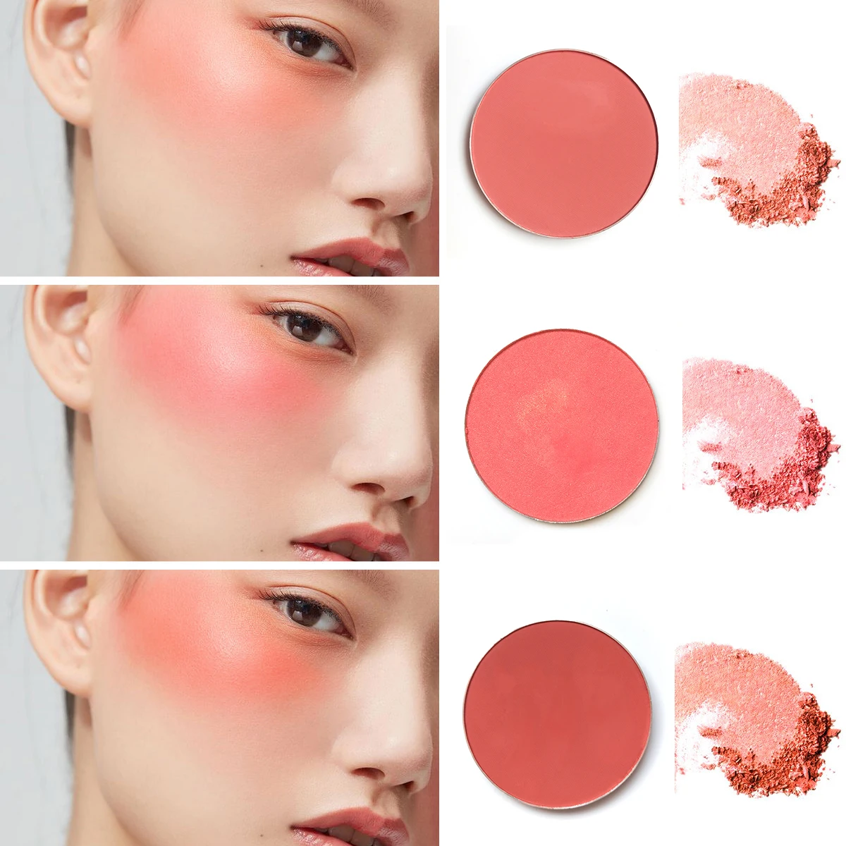 Muting Waterproof Custom Cheek Blusher Palette Powder Soft And Delicate Makeup Blush Packaging Blush Private Label