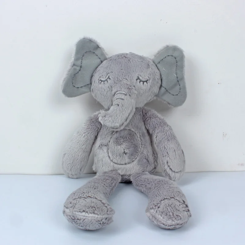 B021N Baby cuddle toy grey long legged elephant doll