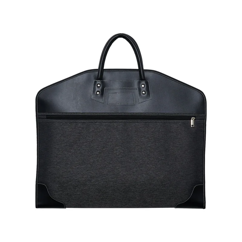 Складная прочная сумка для костюма с логотипом на заказ, Высококачественная нейлоновая сумка из искусственной кожи в стиле пэчворк для одежды с наружными кожаными ручками на молнии