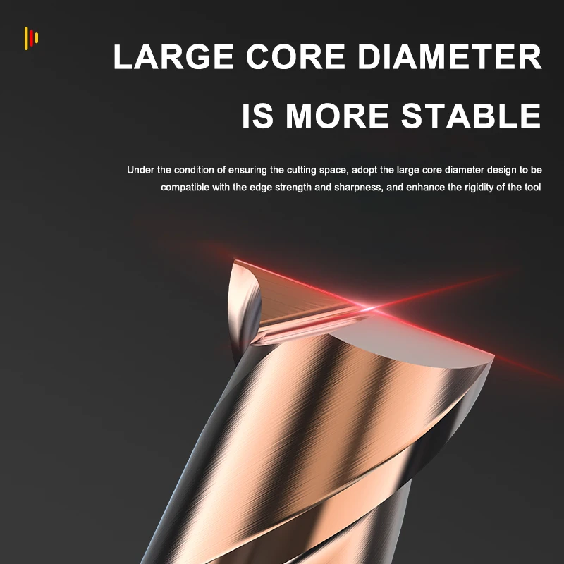 MDBT HRC55 CNC end Milling Cutter 2 flute Solid Carbide End Mill tungsten steel end mill with coated Aerospace Auto Industry