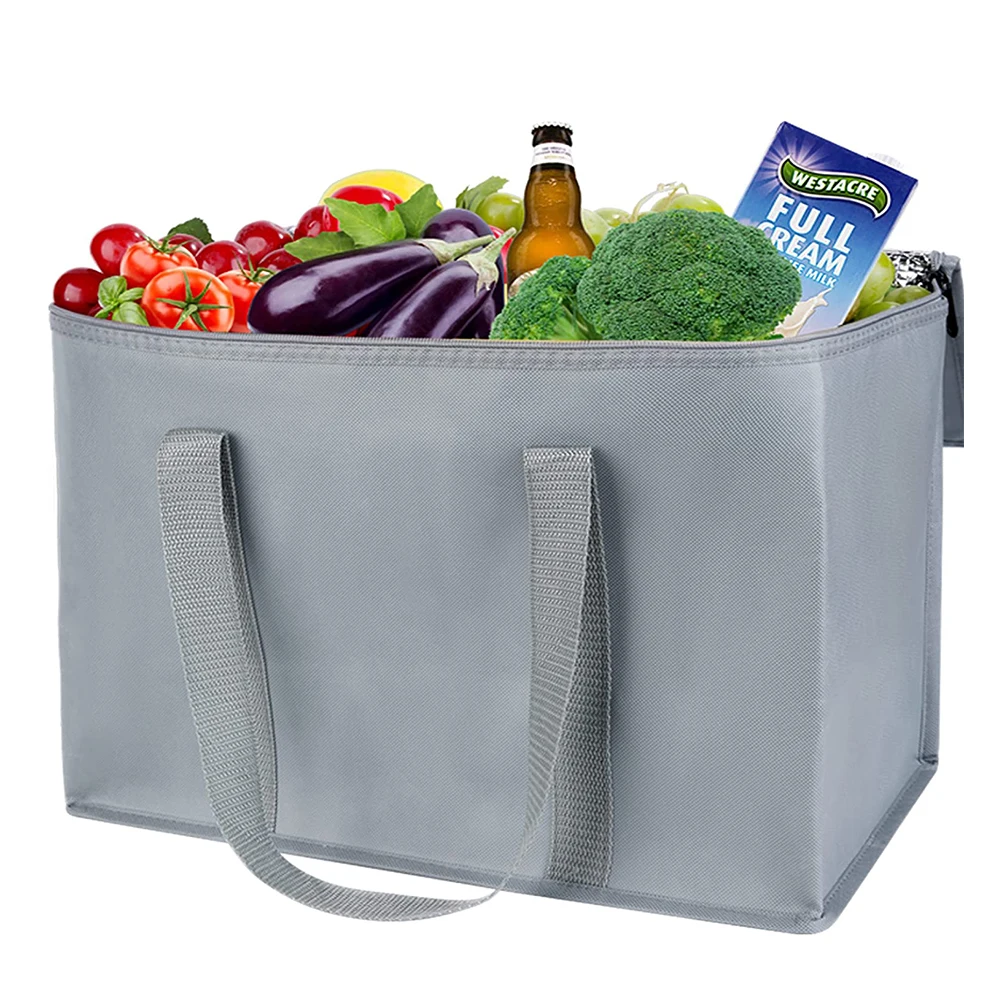 Insulated non-woven freezer bag ice cream lunch beer insulated ice bag solid color free cooler bag