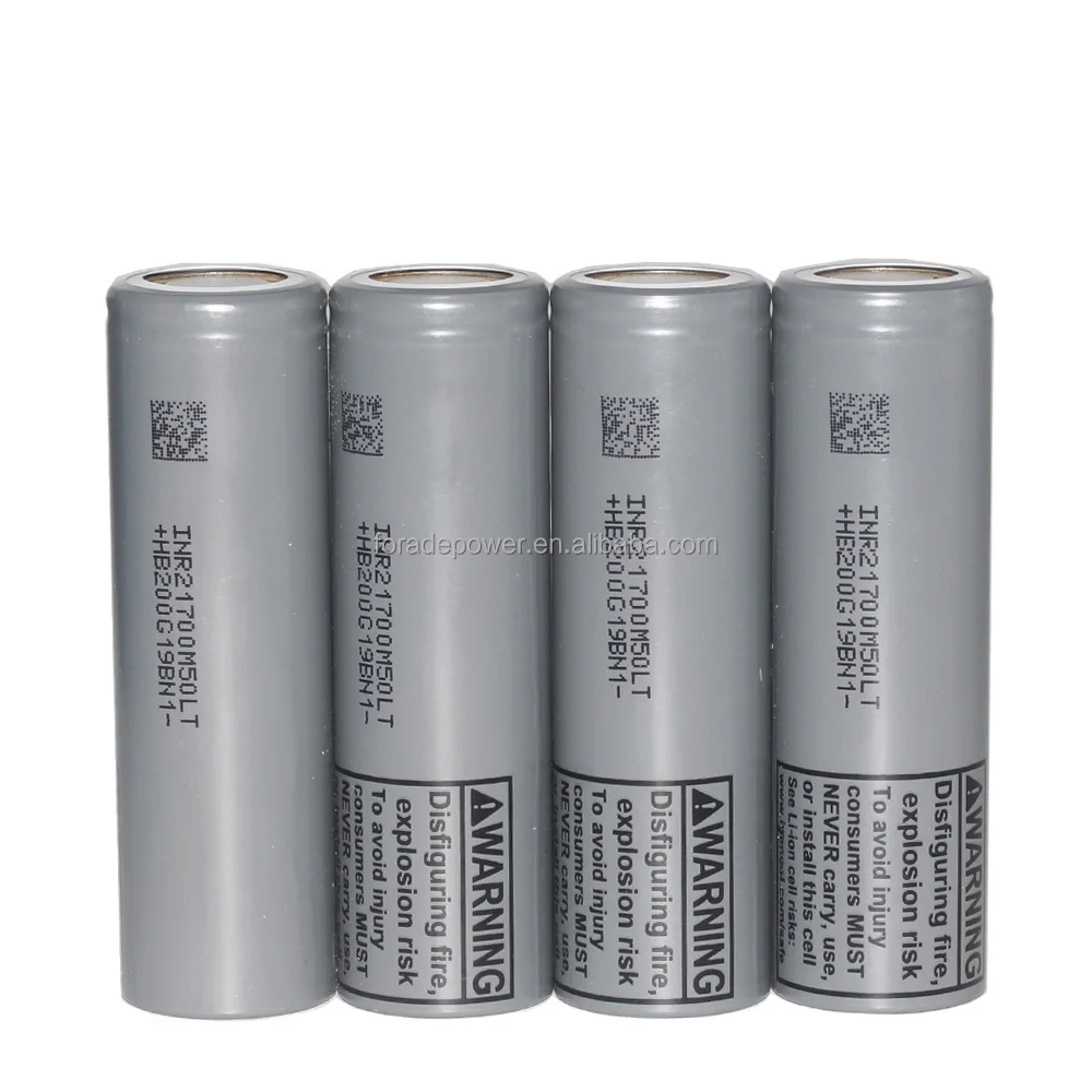 Original 3.6V INR21700-M50LT 21700 5000mAh Max 15A Continuous Discharge Power Tool Flashlight Battery