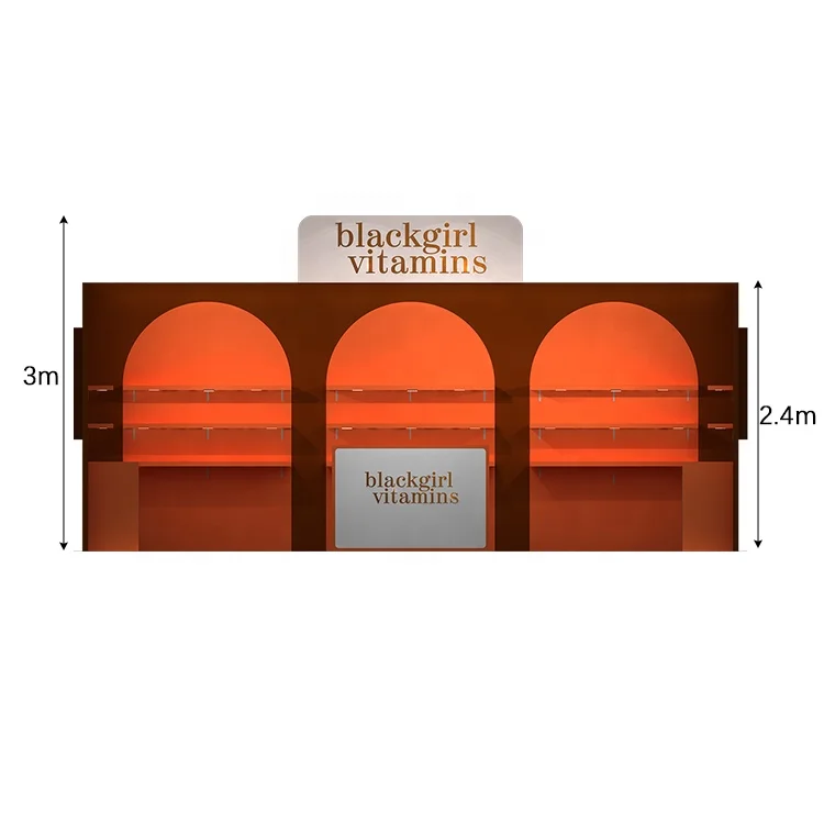 Izexpo 30mins Quick Build 10x20ft Booth High Quality Wine Beauty Expo Booth Custom Cheap Price Wooden Cosmetic Trade Show Booth