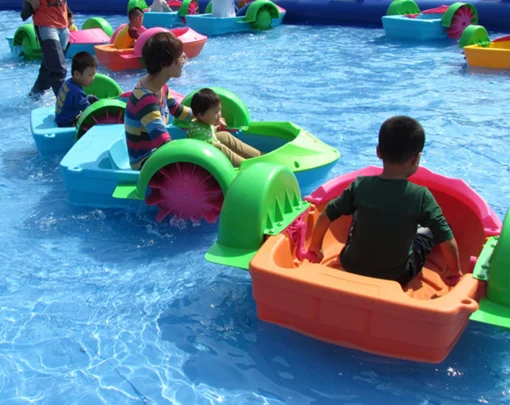 HI CE Kids Hand Paddle Boat Electric Bumper  Inflatable Water Bumper Boat Kids Hand Paddle Boat