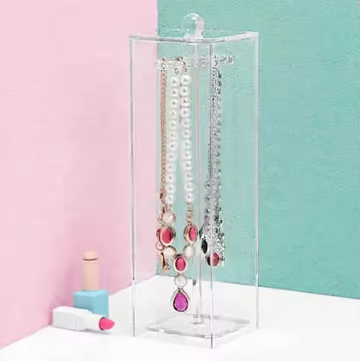 Choice Fun Wholesale Rotating Jewelry Organizer Display Stand Cube Countertop with Sticker Logo