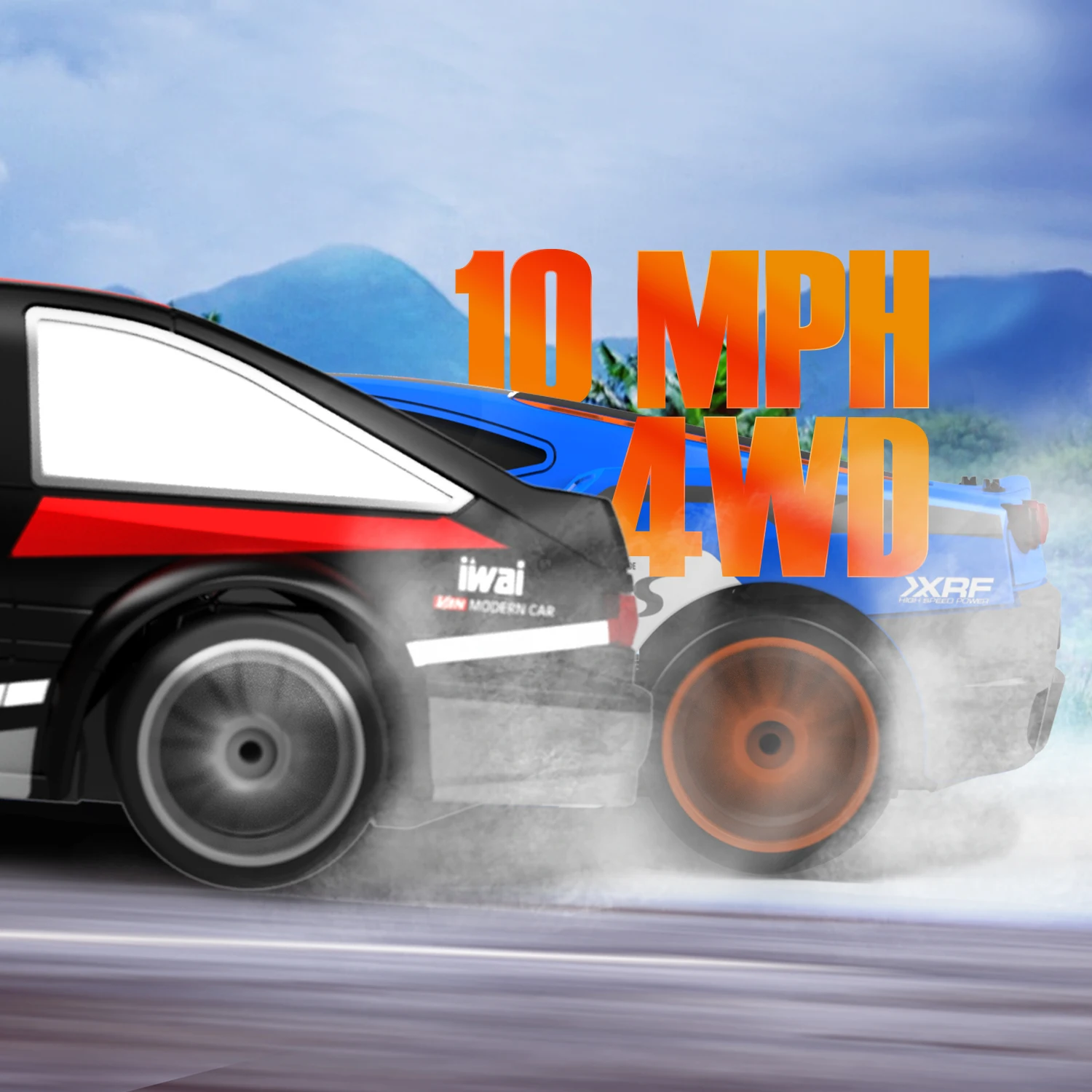 1/24 2.4G 4Ch Mini Race 4Wd Drift Rc Car Kids Remote Control Toy Vehicle Tpr Wheel With Led Light Boys Hobby
