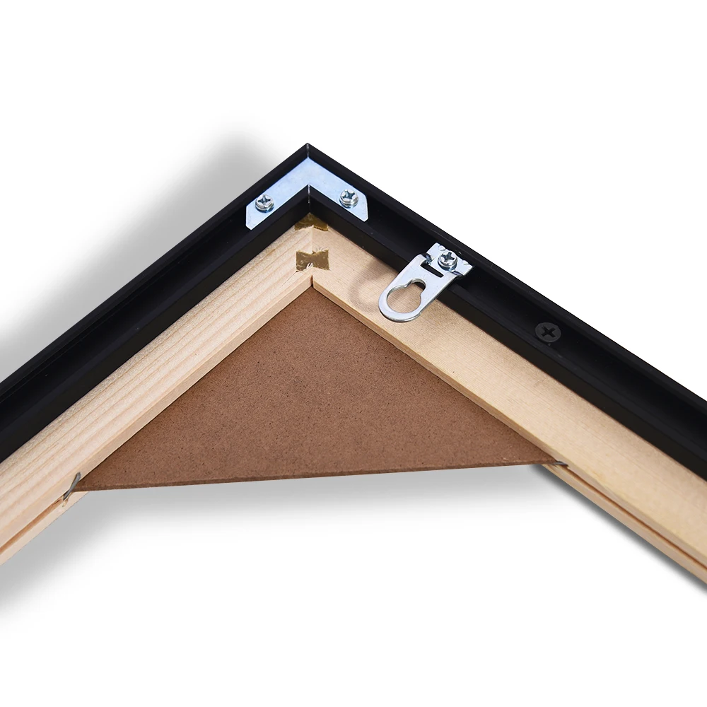Gold Color 30x30cm DIY Wood Frame Fashion Aluminum Photo Picture Display Metal Poster Display Frame