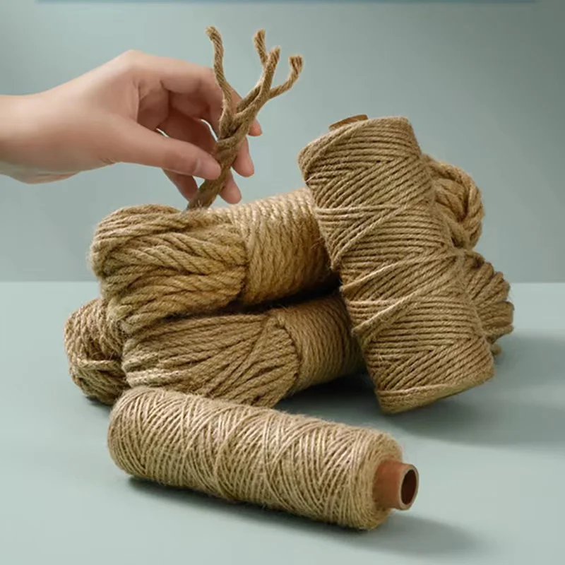 Factory Direct Supply 6-60mm Natural Jute Rope Twisted Manila Rope Hemp Rope for Craft Decorative Landscape