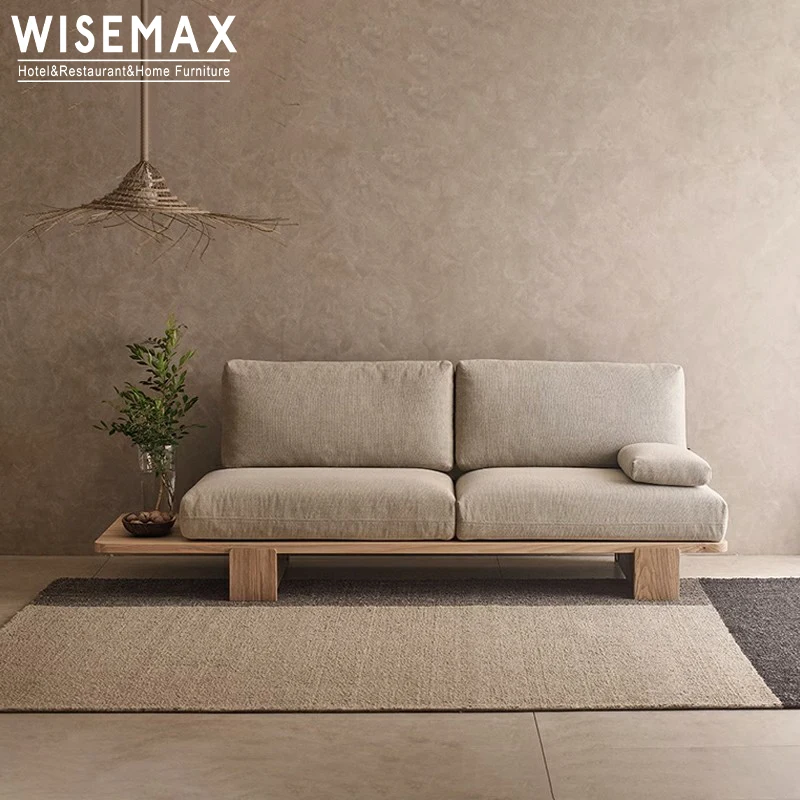 WISEMAX мебель японская тканевая обивка сумка для сидения диван современный деревянный каркас откидная набор гостиной
