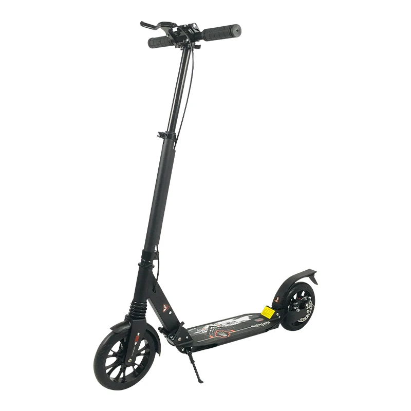 2021 Patent design factory Kick Scooter with Adjustable Height Big Wheel folding lighted big wheel kick scooter