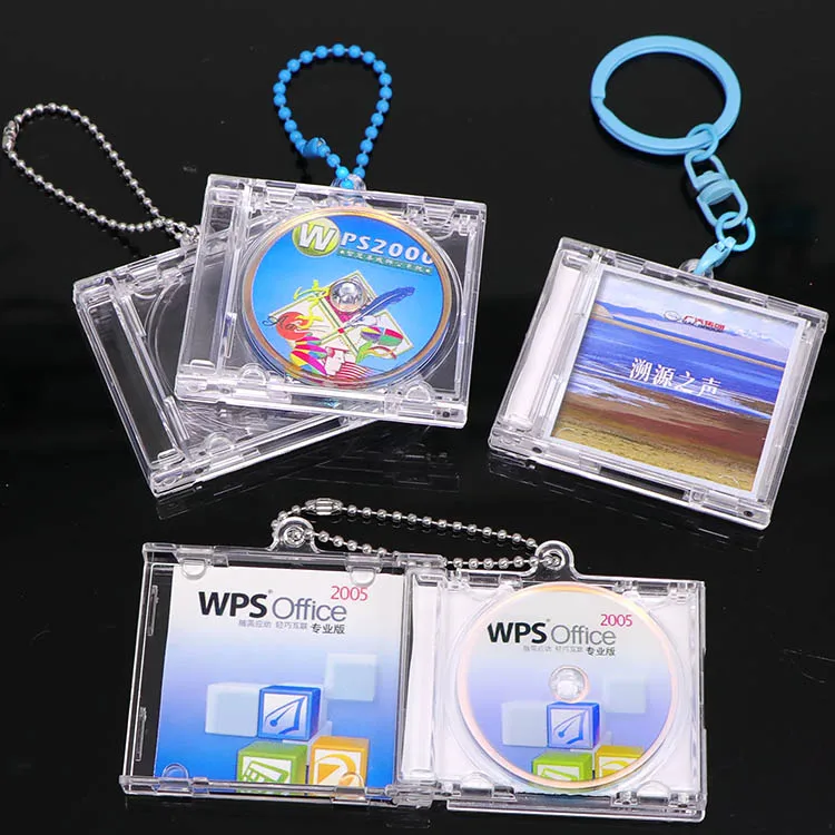 SUNSHING Keychain Kpop Photo Music Album Box NFC Medial RFID Coin Tag Case Card Holder Mini CD Jewel Box Music Album Packing Box