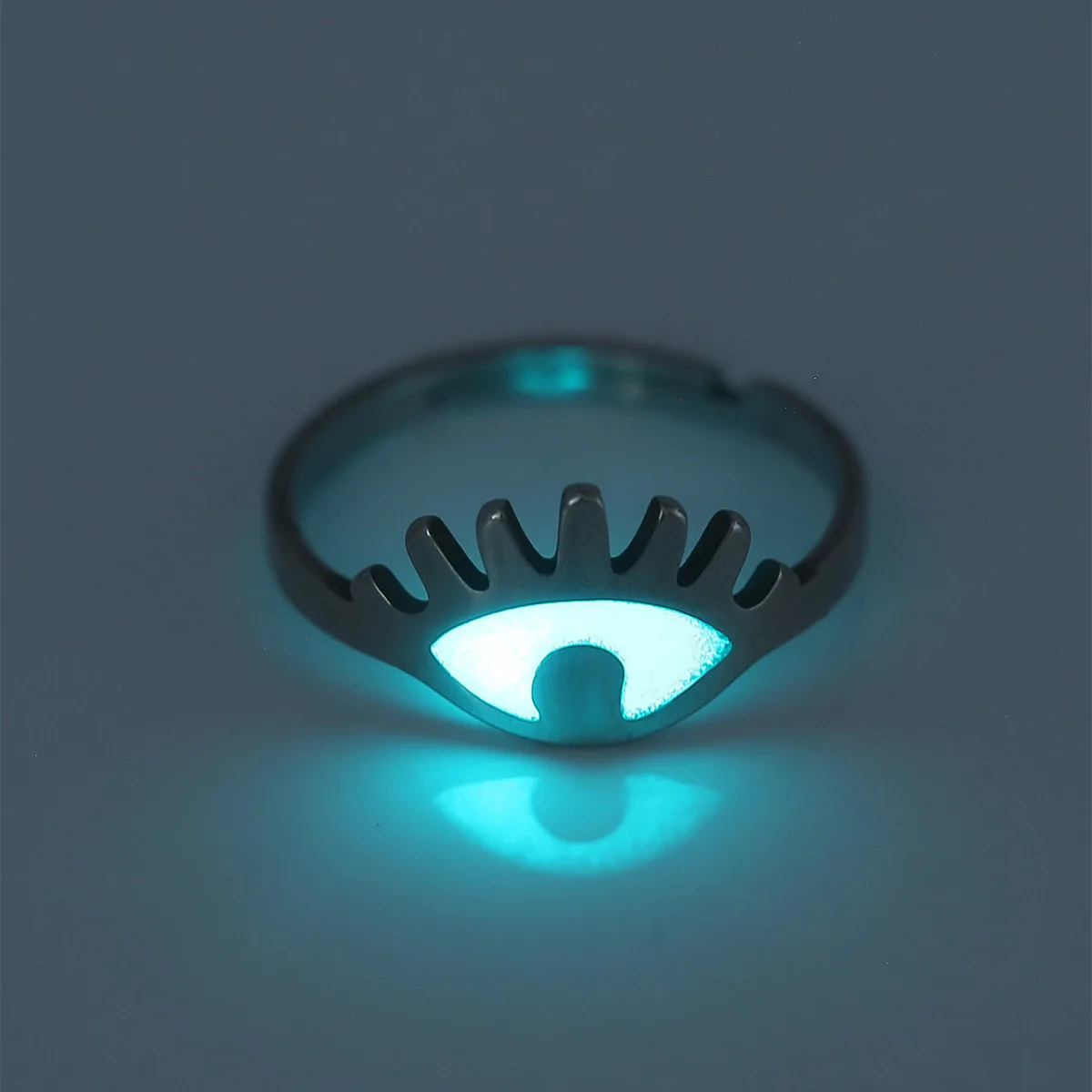 2024 New Halloween Jewelry Cute Ring Luminous Ring Fashion Geometric Stainless Steel Multiple styles Glow In The Dark Rings
