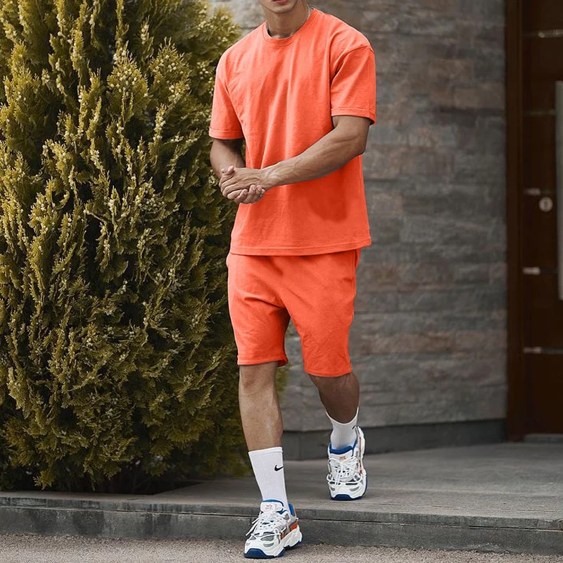 Mens Clothing Set Wholesale Vendors Custom Clothing Vendor Custom Personal Logo Mens Fitness Clothing for Summer